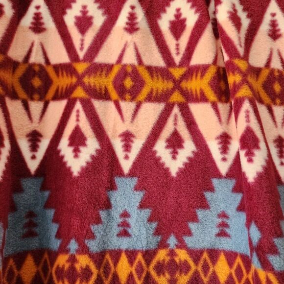 Wrangler Wrancher Fleece Shirt | Aztec South Western Print Long Sleeve | Small - Picture 6 of 8